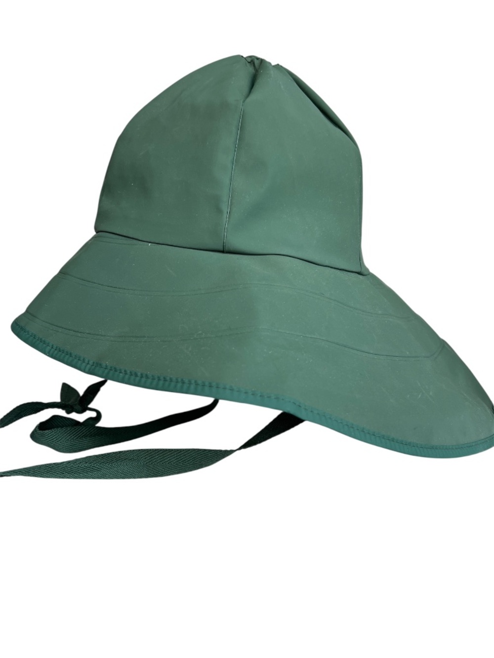 Pro Rainer Sou' Western Rain Hat Ear Covers Chin Strap Size XL Green PVC Blend